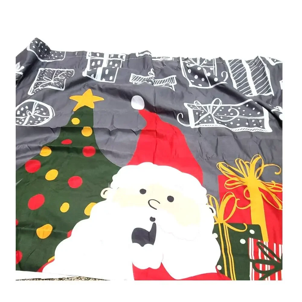 Santa claus shower curtain and hooks